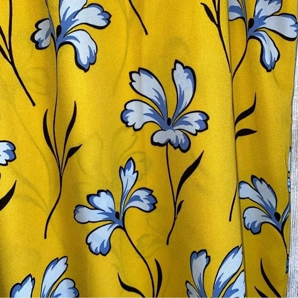 Loft Yellow Floral Sleeveless Blouse - Picture 3 of 5